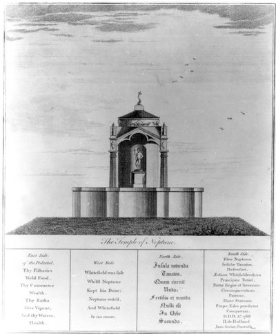 O Templo de Netuno em Kingsgate na Ilha de Thanet, 1768 de English School