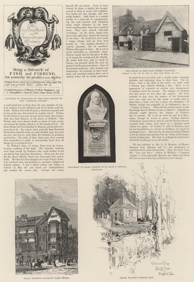 O Tercentenário de Izaak Walton (Litho) de English School