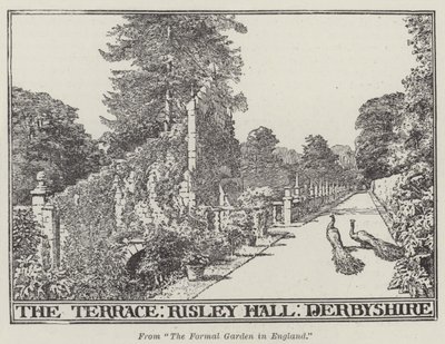The Terrace, Risley Hall, Derbyshire (gravura) de English School