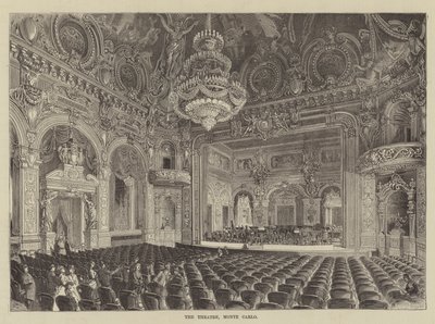 Teatro, Monte Carlo (gravura) de English School