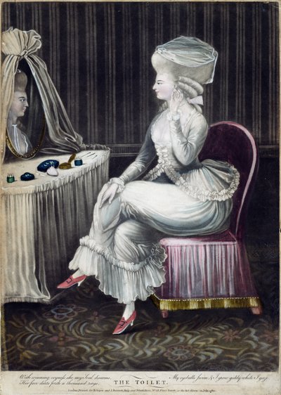 O banheiro, pub. por Robert Sayer e J. Bennett, 1780 (gravura em mezzotint) de English School