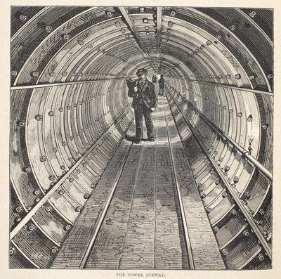 O metrô da torre, 1870 de English School