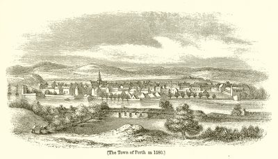 A cidade de Perth em 1580 de English School