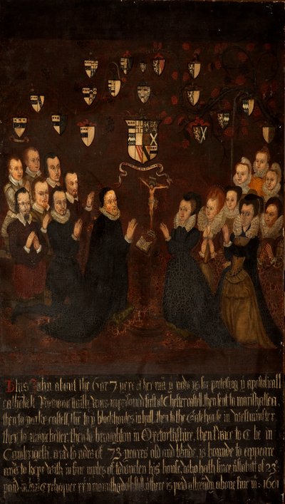 A família de Towneley na oração, c.1800 de English School