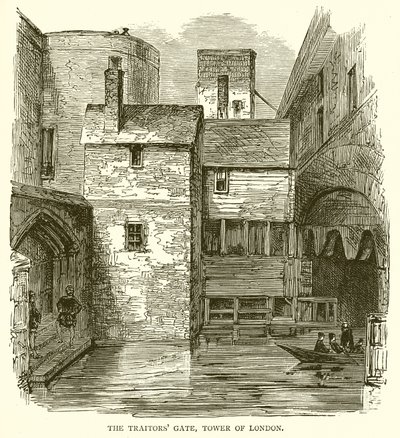 O portão dos traidores, torre de Londres de English School