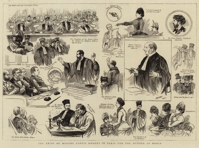 Julgamento de Madame Clovis Hugues, em Paris, pelo assassinato de Morin de English School