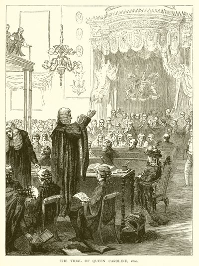 O julgamento da rainha Caroline, 1820 de English School