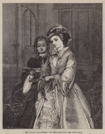 As Filhas do Vigário (gravura) de English School