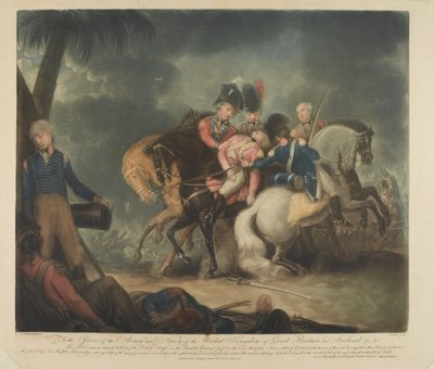 A vitória das tropas britânicas sobre os franceses em 21 de março de 1801 de English School