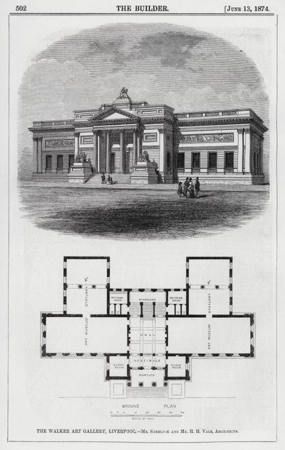 The Walker Art Gallery, Liverpool (gravura) de English School