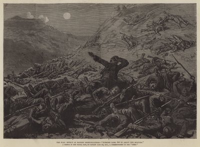 The War, Effect of Modern Breechloaders, "Turkish Loss, 800 in about Ten Minutes" (gravura) de English School