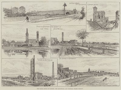 The Water Supply of London, the Southwark and Vauxhall Water Company (gravura) de English School