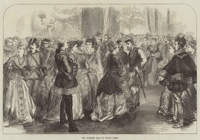 O Baile Waverley nos quartos do Willis (gravura) de English School