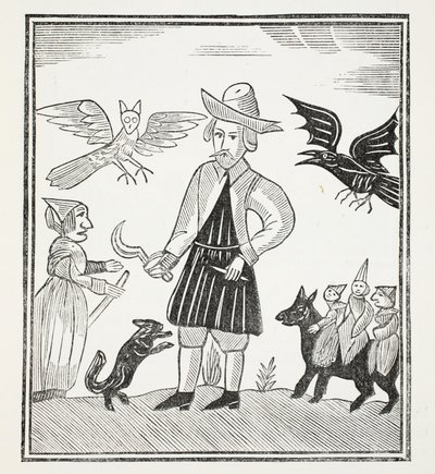 A bruxa das florestas, ilustração dos Chap-livros do século XVIII por John Ashton, bar. 1882 de English School