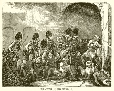 O ataque ao Alumbagh (1857) de English School