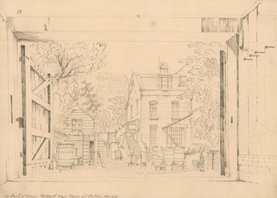 As costas da casa de George Gibberts em Putney, setembro de 1872 de English School
