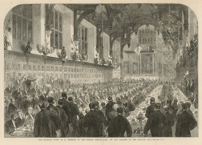 O banquete dado a M Berryer no Middle Temple Hall de English School
