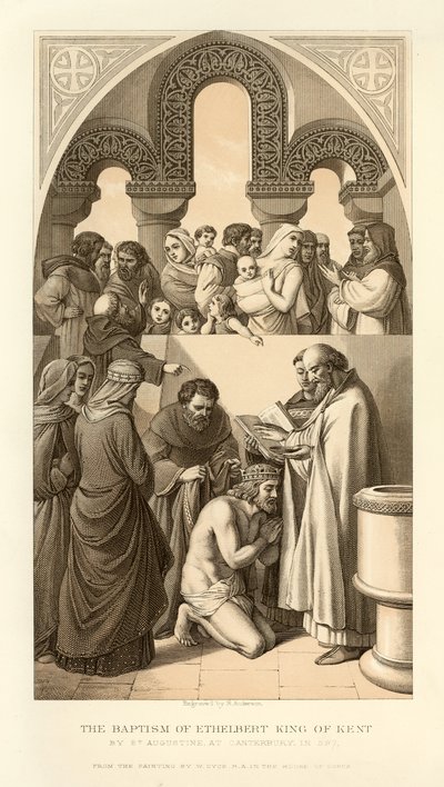 O batismo de Ethelbert King of Kent de English School