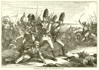 A batalha de Arass: Os granadeiros à distância (1775) de English School