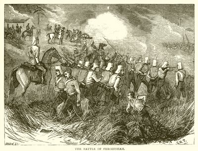 A batalha de Ferozeshah (1845) de English School