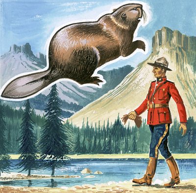 O castor, emblema do Canadá de English School