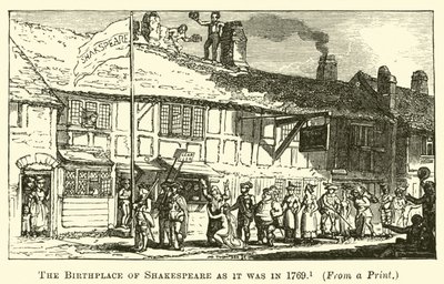 O berço de Shakespeare como era em 1769 de English School