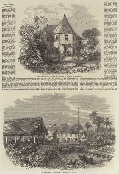 A Revolta negra na Jamaica (gravura) de English School