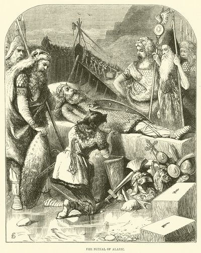 O enterro de Alarico (gravura) de English School
