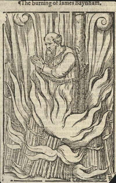 O incêndio de James Baynham (gravura) de English School