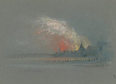 A queima das Casas do Parlamento, 16 de outubro de 1834 de English School