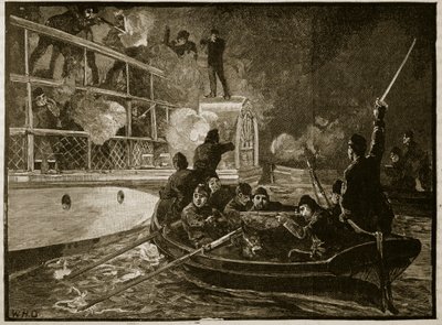 A captura da ilustração de Caroline, 1837, de Cassells Illustrated History of England (foto em sépia) de English School