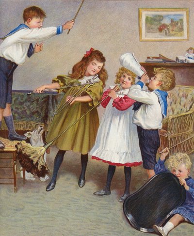 O concerto das crianças (litografia a cores) de English School