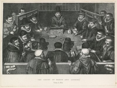 A corte de alas e librés na época da rainha Elizabeth I de English School