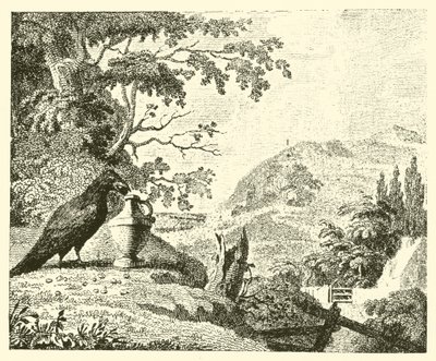 O corvo e o cântaro (gravura) de English School
