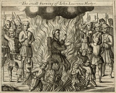 O cruel incêndio de João Lourenço, Mártir (gravura) de English School