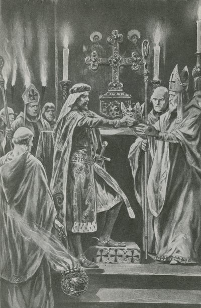 O cruzado recebe a coroa de English School