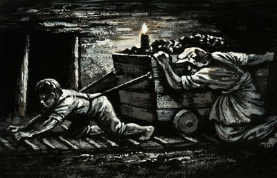 O lado negro da Revolução Industrial: o trabalho infantil (guache no papel) de English School
