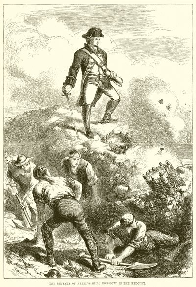 A defesa de Breeds Hill: Prescott in the Redoubt de English School