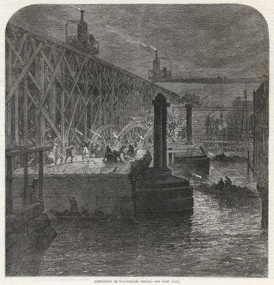 A demolição da ponte Blackfriars de English School