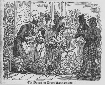 Os feitos em um Drury Lane Saloon de English School