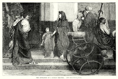 Der Eingang eines römischen Theaters (Gravur) von English School