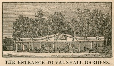 A, entrada, para, Vauxhall, jardins, londres de English School