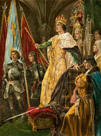 A exortação dirigida a Eduardo IV (litografia a cores) de English School
