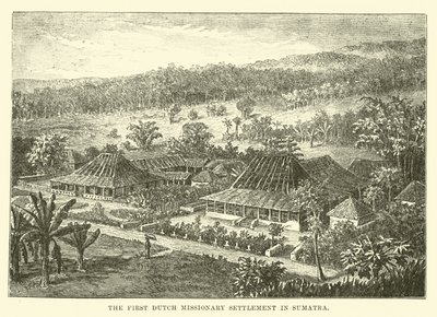 O primeiro assentamento missionário holandês em Sumatra de English School
