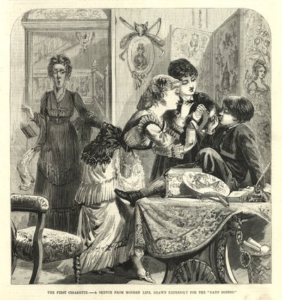 O primeiro cigarro; Um esboço da vida moderna de English School