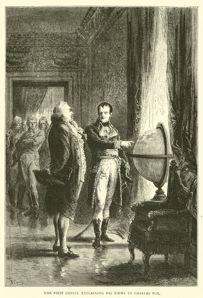 O primeiro cônsul explicando suas opiniões para Charles Fox de English School