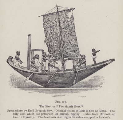 O primeiro ou o Barco Maatit (litografia) de English School