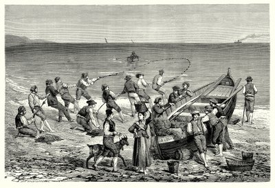 Os pescadores de Mentone (gravura) de English School