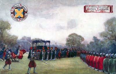 O cortejo fúnebre da rainha Eleanor, 13 de dezembro de 1290 de English School