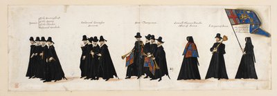 A procissão fúnebre da rainha Elizabeth I para a Abadia de Westminster, 28 de abril de 1603 de English School